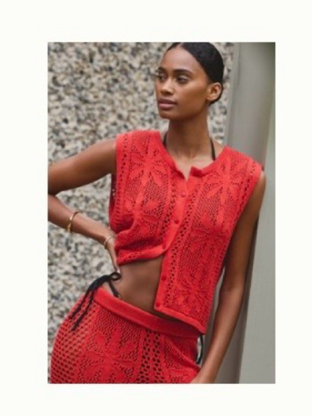 Anthropologie CELANDINE BLOOM CROCHET BUTTON FRONT TOP NWT